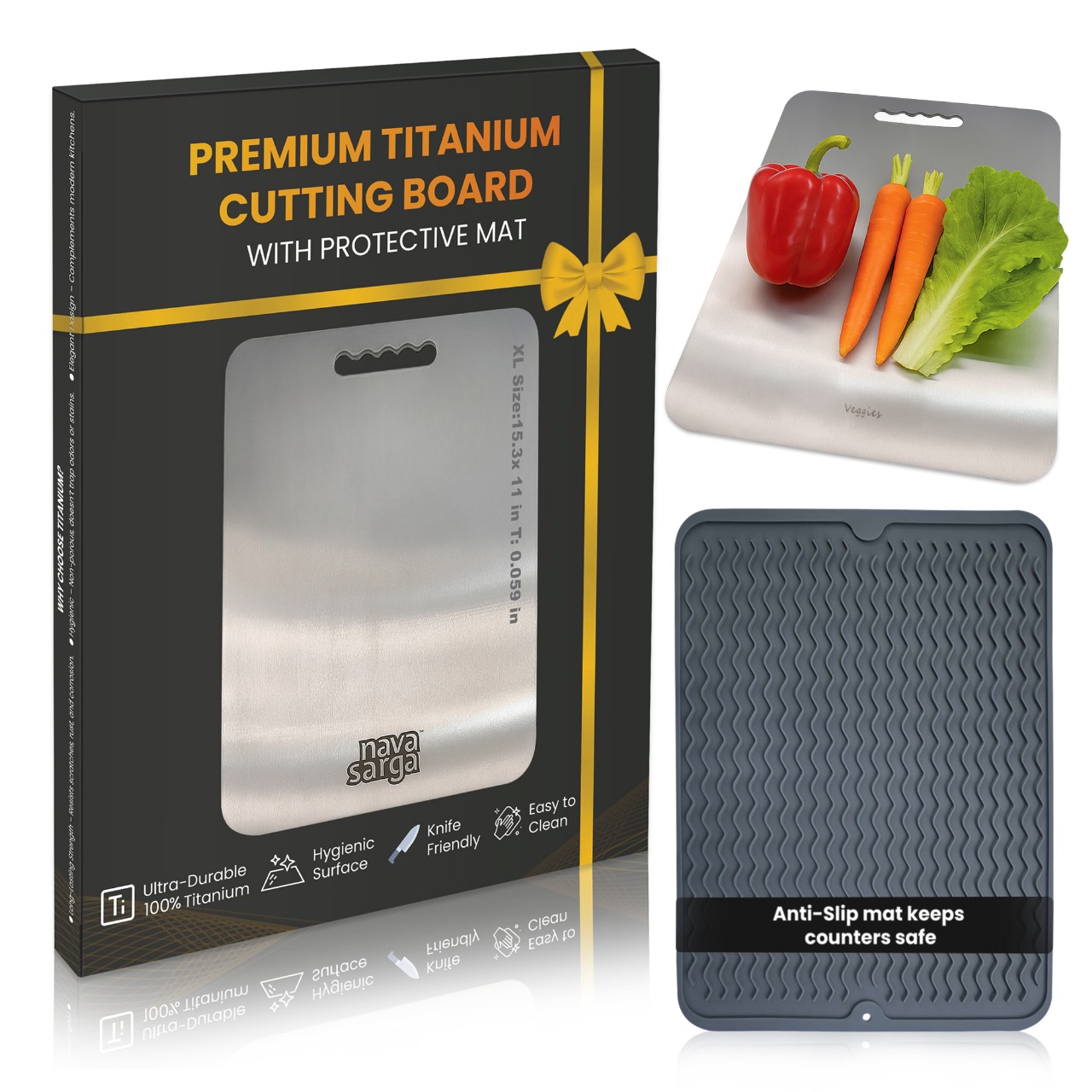 Titanium board with protective mat