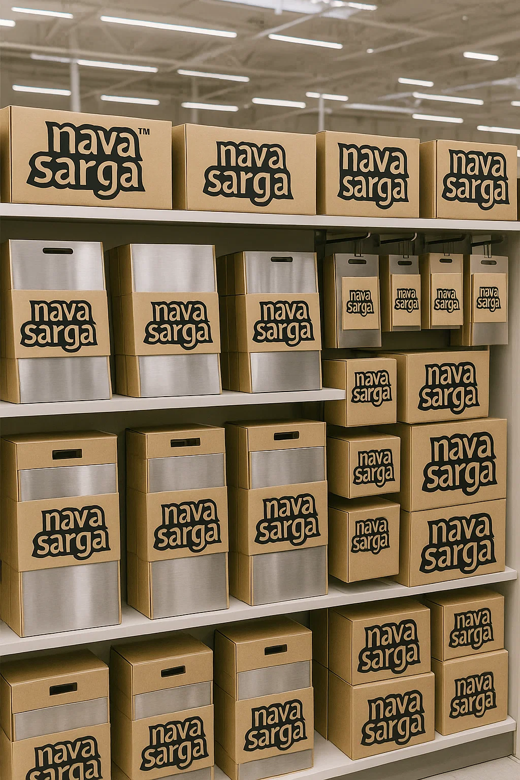 NavaSarga product packaging ready for retail