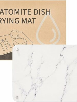 Drying Mat with 4 Metal Brackets for Kitchen Sink
