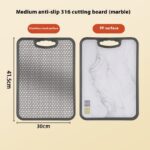 Antibacterial Cutting Board 304 Stainless Steel Chopping Board Kitchen