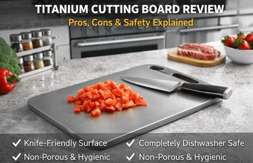Titanium cutting board made in USA