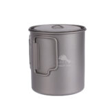 Pure Titanium Outdoor Cookware Water Cup Titanium Pot Single Pot Lightweight Non-toxic Titanium