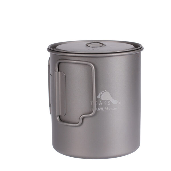 Pure Titanium Outdoor Cookware Water Cup Titanium Pot Single Pot Lightweight Non-toxic Titanium