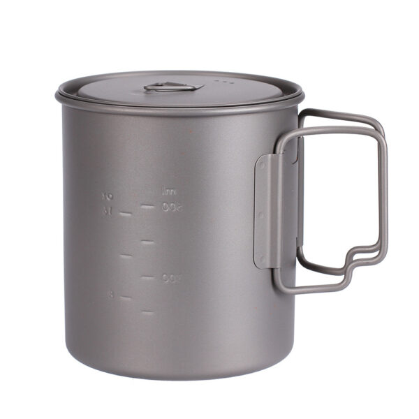 Pure Titanium Outdoor Cookware Water Cup Titanium Pot Single Pot Lightweight Non-toxic Titanium