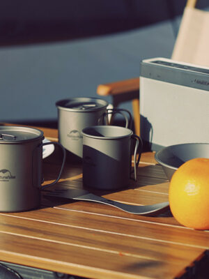 Titanium Bowl Picnic Pure Titanium Bowl Folding Water Cup