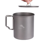 Pure Titanium Outdoor Cookware Water Cup Titanium Pot Single Pot Lightweight Non-toxic Titanium
