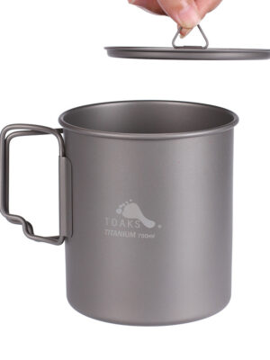 Pure Titanium Outdoor Cookware Water Cup Titanium Pot Single Pot Lightweight Non-toxic Titanium