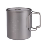 Pure Titanium Outdoor Cookware Water Cup Titanium Pot Single Pot Lightweight Non-toxic Titanium