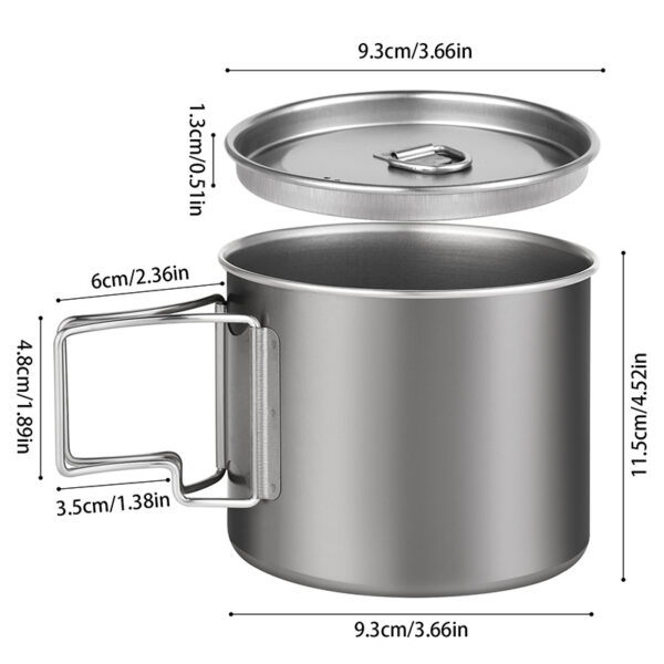 Titanium Cup Pure Titanium Outdoor 800ml 29oz Cup For Camping